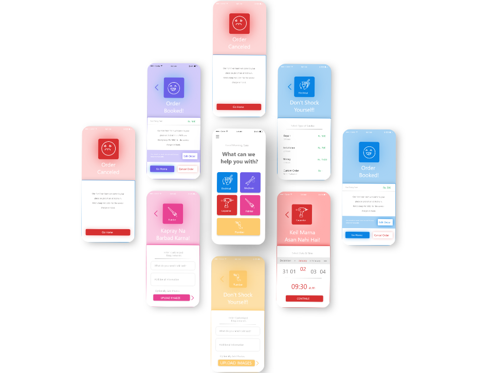 Artboard mobile designs