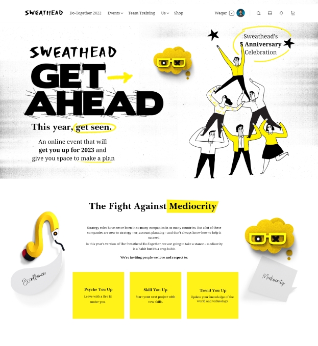 Sweathead web design