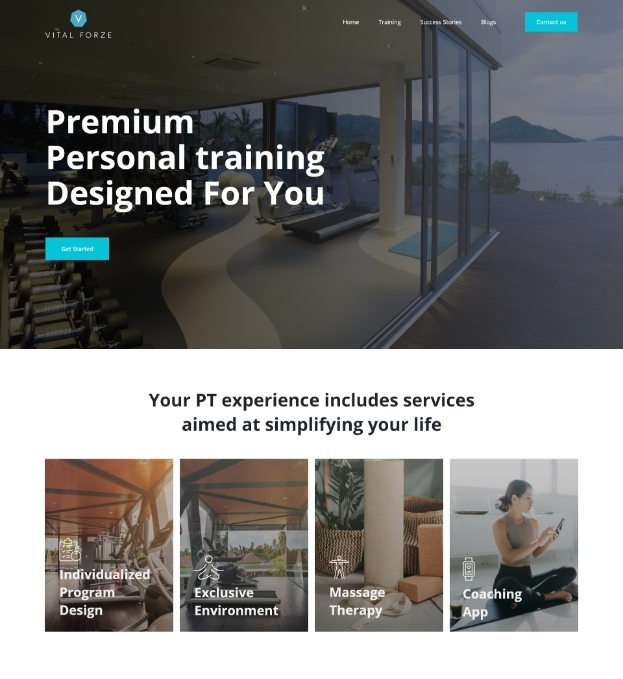 Vital forze web design