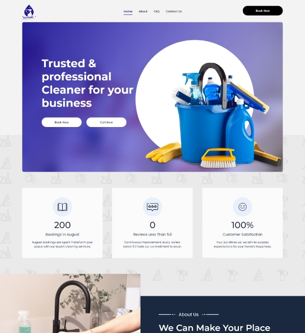 All Cleen web design
