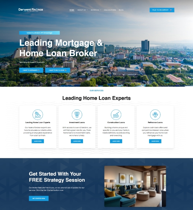 Derwent Finance web design