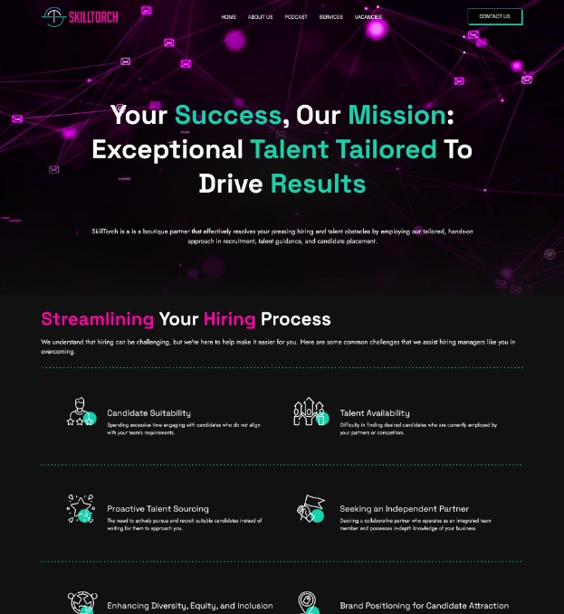 Skill Torch web design